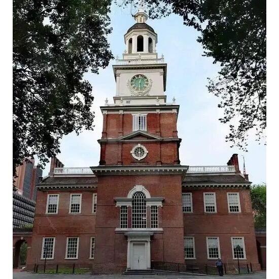 美国1900年前后 独立钟+独立厅尖塔高浮雕精制大合金章 50MM厚4MM