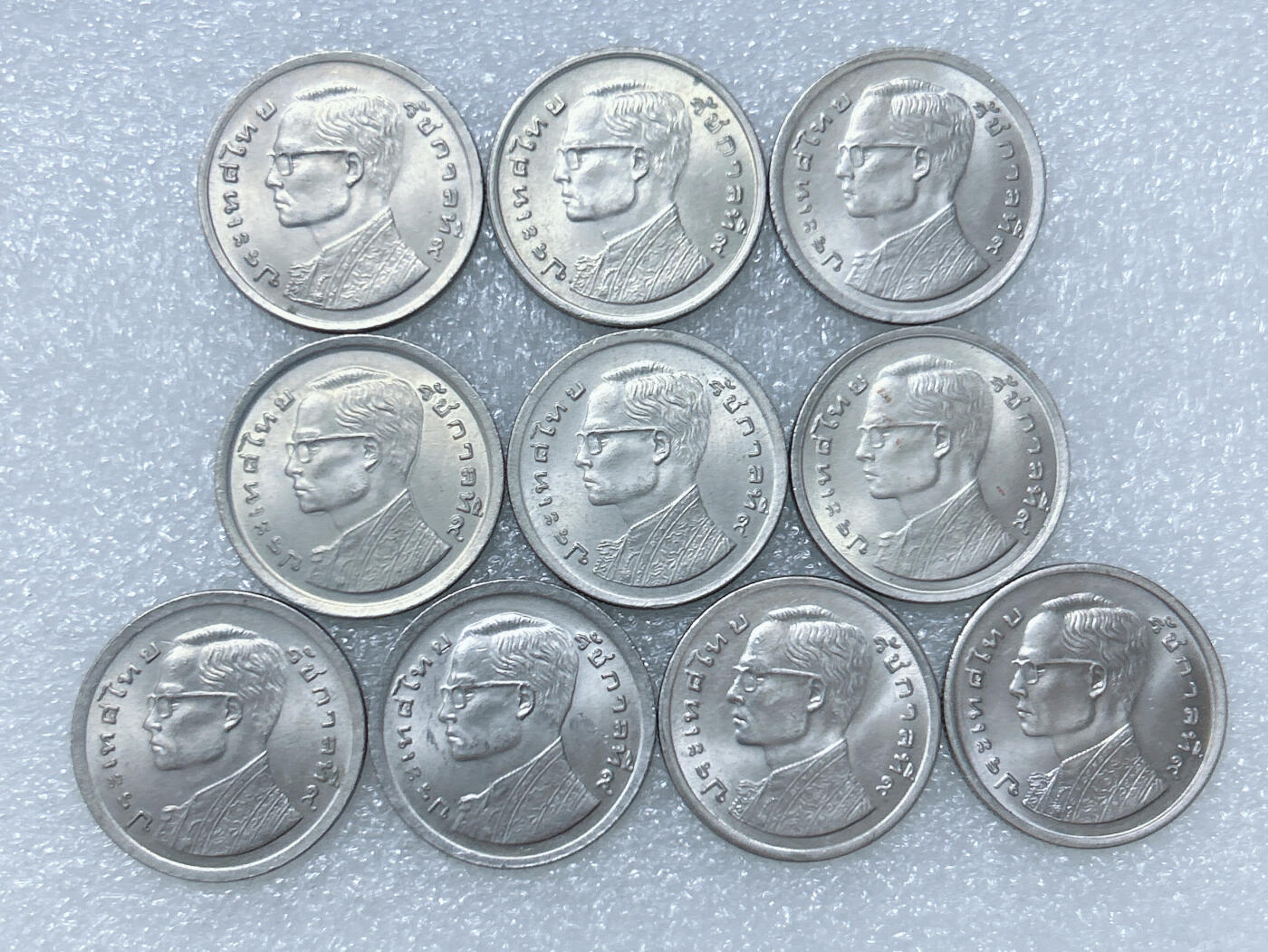 第一海外回流一元起拍收藏 散集专场  第268期 泰国1铢硬币 10枚 原光美品