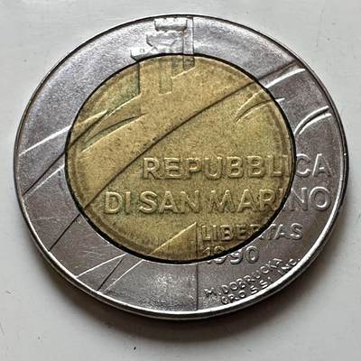 🌹外币初藏🌹🐯2025年第129场  每周二四六晚8️⃣点 接代拍 - 圣马力诺1990年500里拉