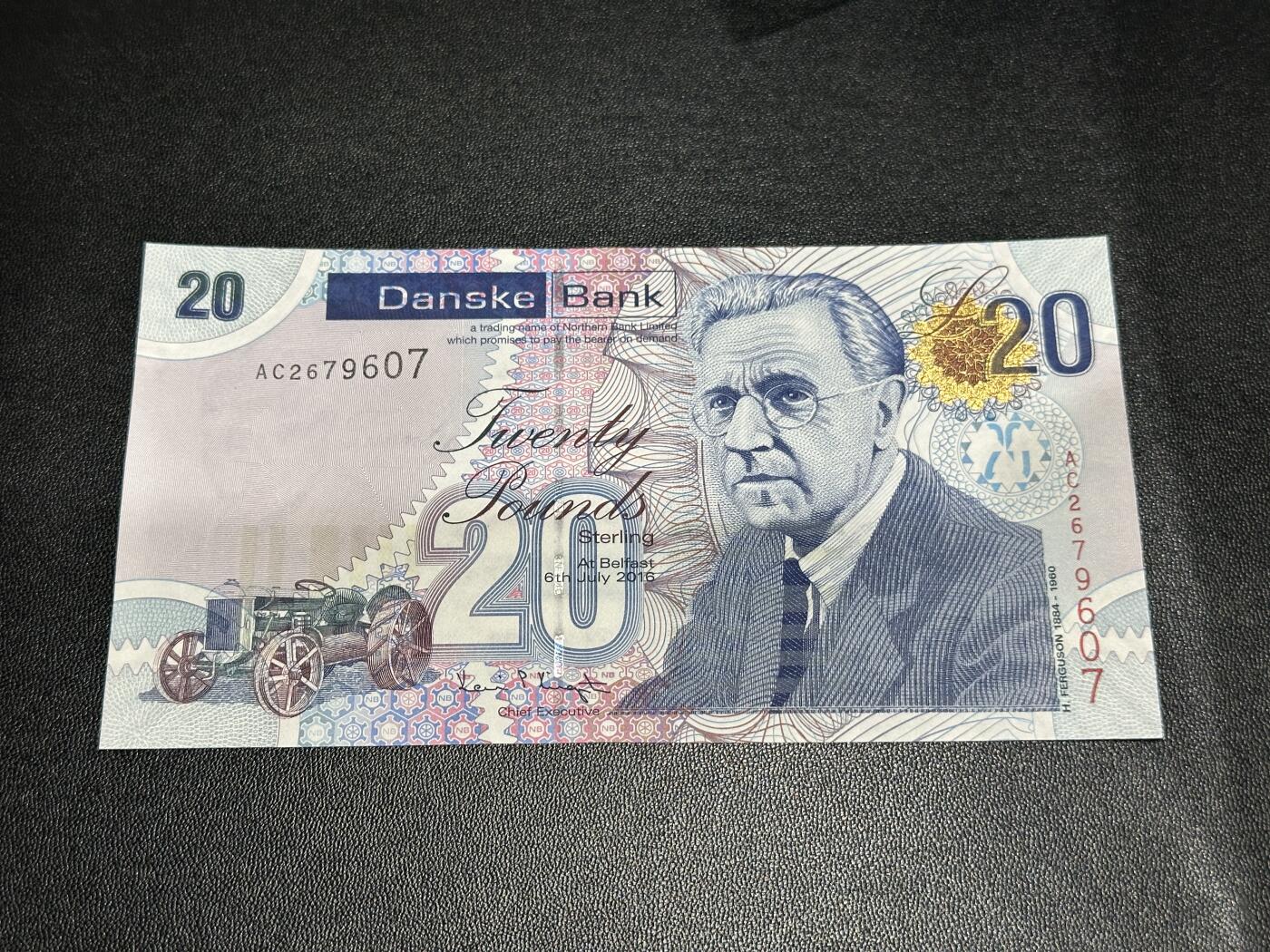 《外钞收藏家》第五百八十六期（品种丰富、精品多）（本平台长期征集拍品、欢迎藏友们联系合作） 2016年丹斯克银行20镑 全新UNC
