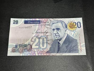 《外钞收藏家》第五百八十六期（品种丰富、精品多）（本平台长期征集拍品、欢迎藏友们联系合作） - 2016年丹斯克银行20镑 全新UNC