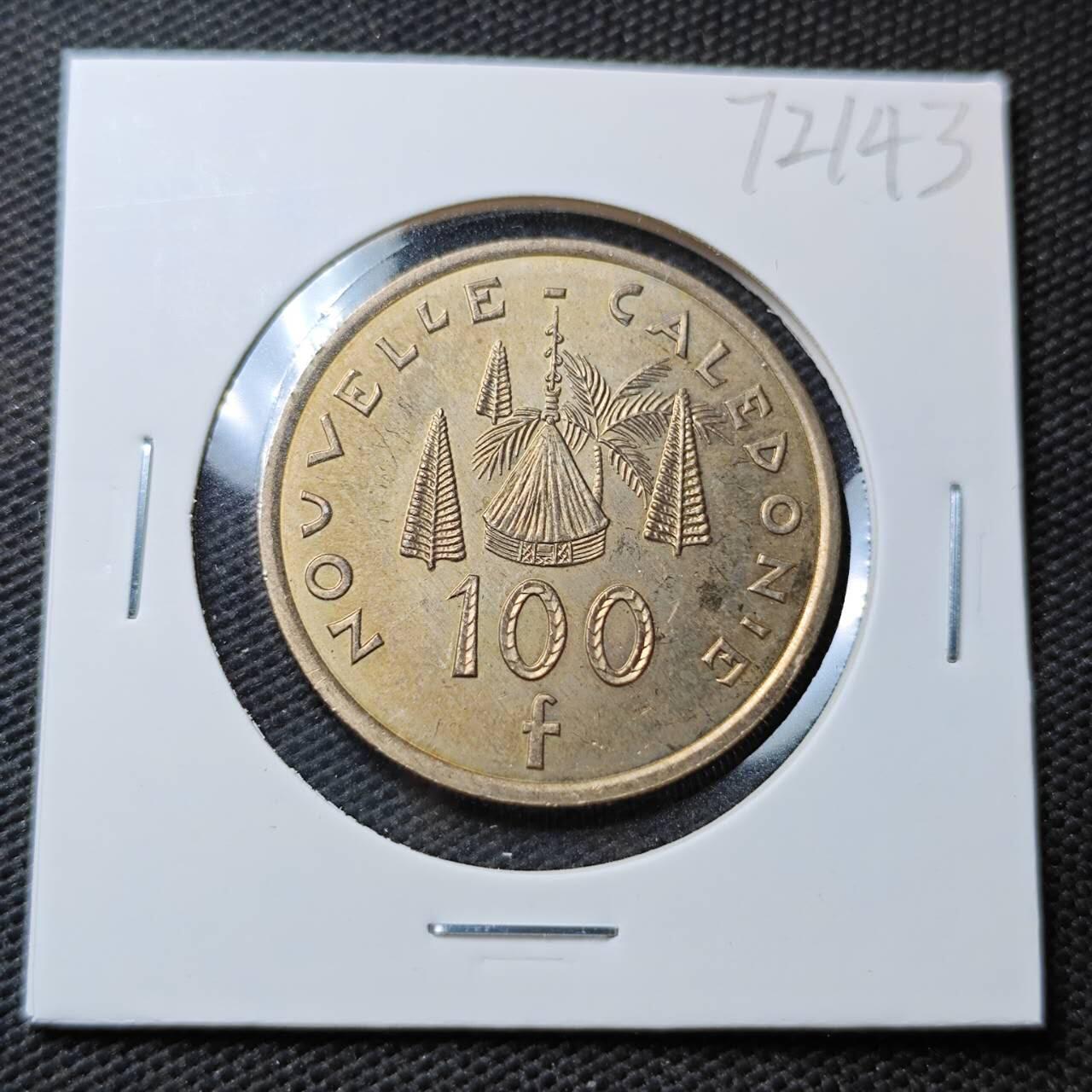 KK钱币收藏小铺  第372场  2月预留时间 周末发货 2003 法属新喀里多尼亚100法郎 好品