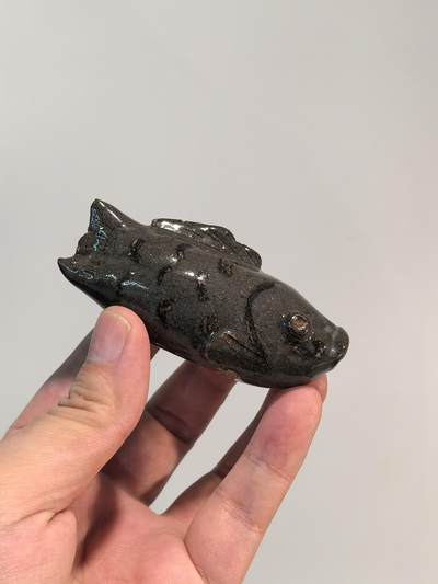 民国全品陶瓷小鱼水滴年年有鱼 结