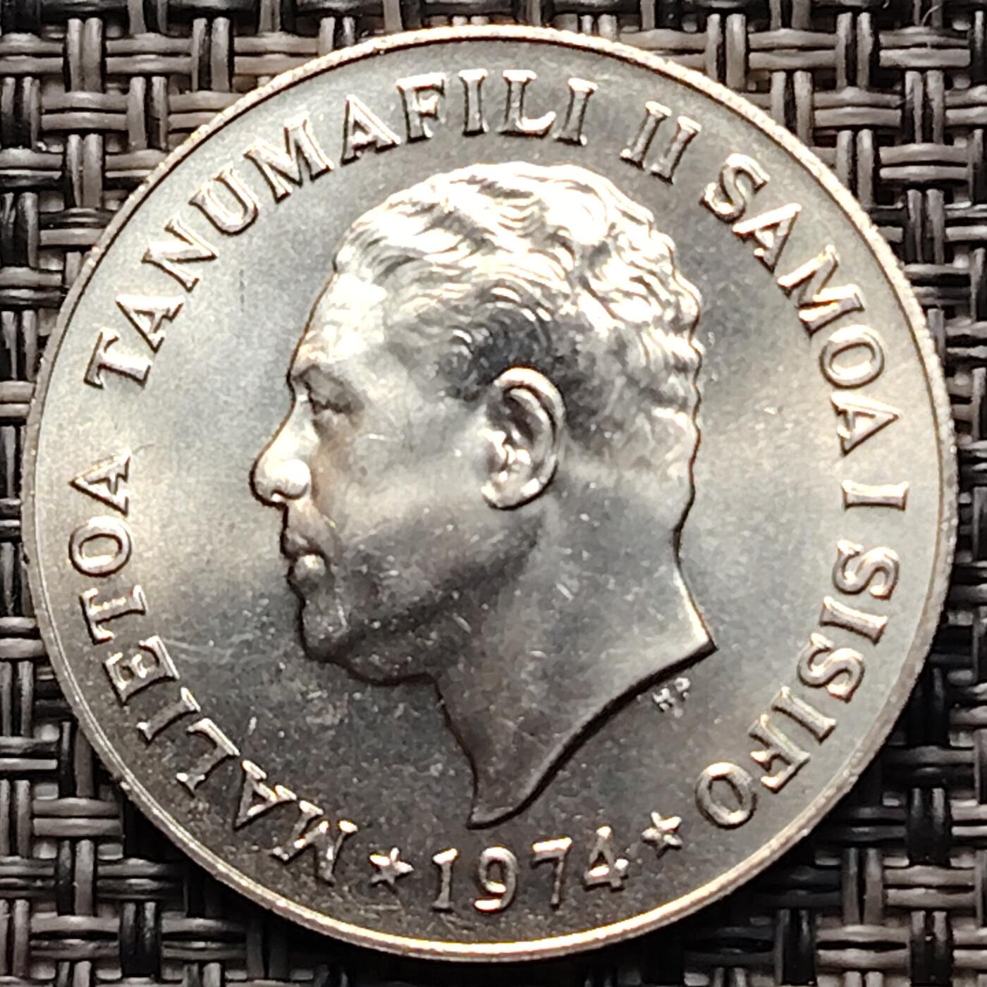 布加迪🐬～世界钱币(上海)🌾第 260 期 /  各国套币和散币 西萨摩亚群岛 1974年 20分