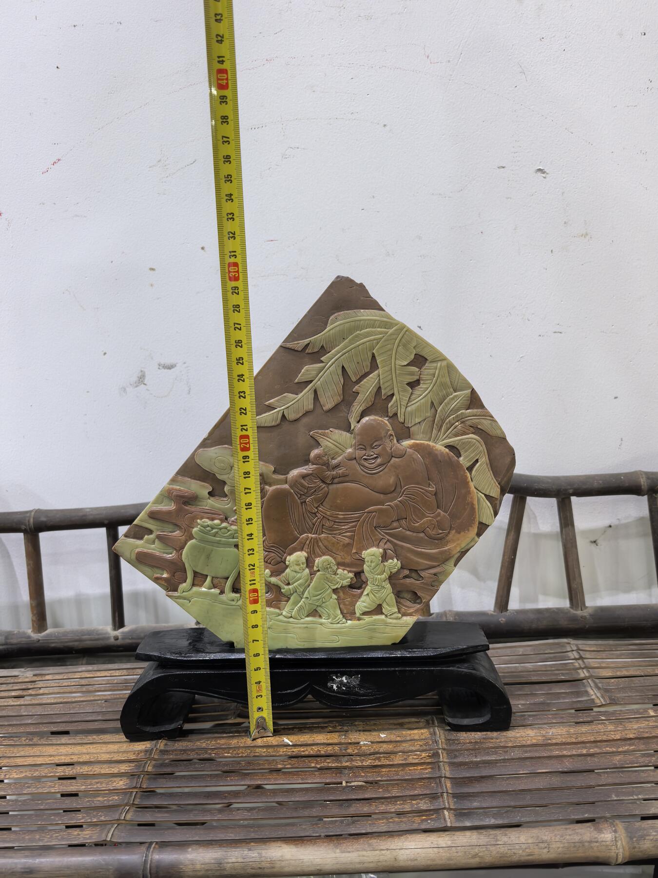 兰馨堂古玩杂项专场 祁阳石笑佛石雕摆件