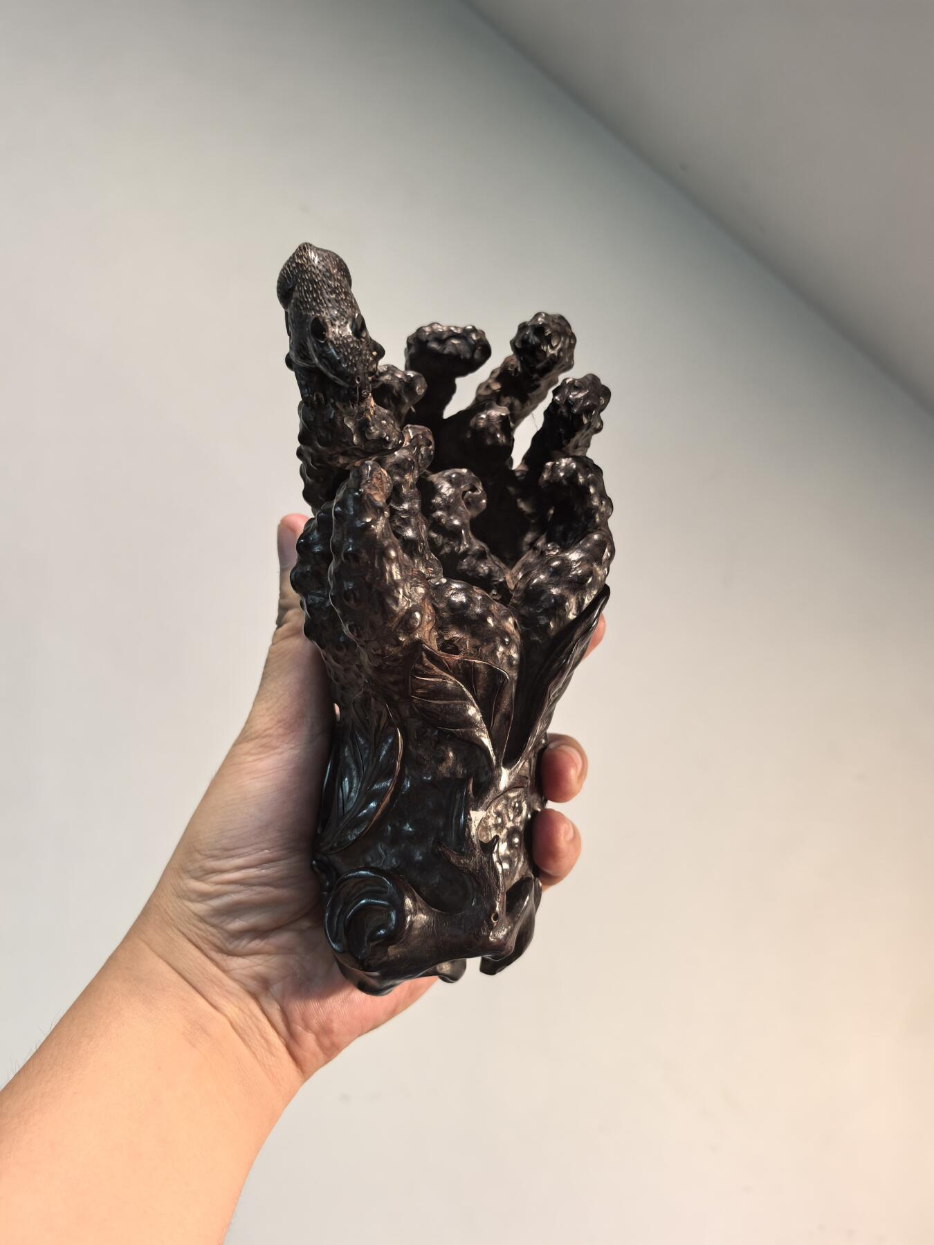 兰馨堂古玩杂项专场 紫檀雕佛手摆件