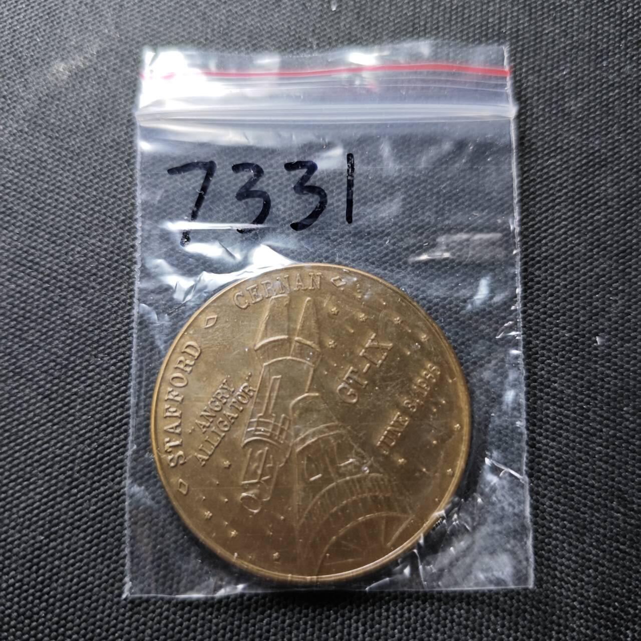 KK钱币收藏小铺  第373场  2月预留时间 周末发货   美国航天纪念纪念铜章