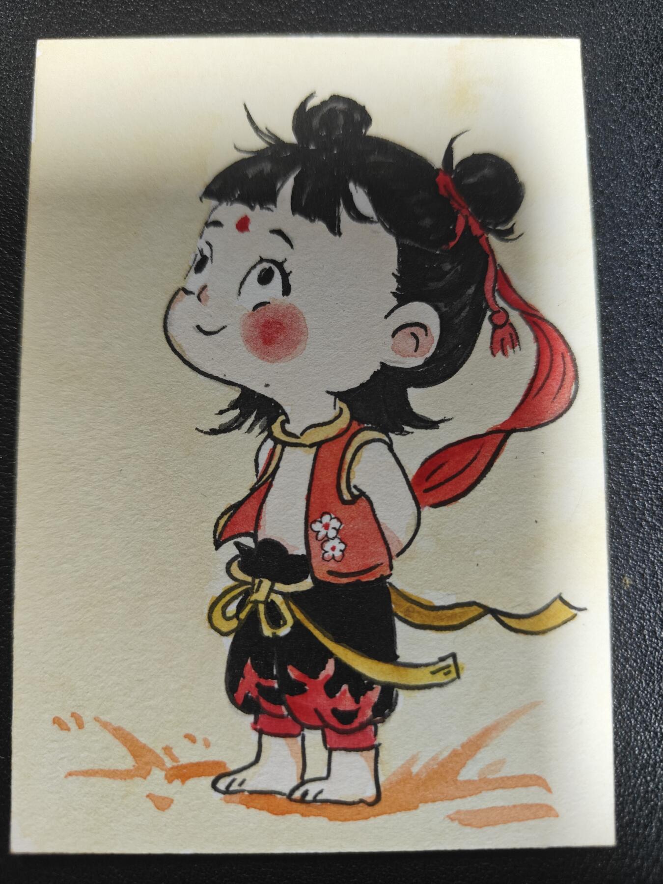 天玑星卡拍第140期《11.20周四截拍》持续收拍收评中 满赠卡需备注 【手绘卡】小火柴 哪吒 手绘卡