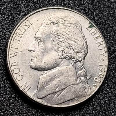 泉币菌-第130场-精品福利场 - 1998年 美国 杰斐逊总统 蒙蒂塞洛庄园 5分銅镍硬币 21mm