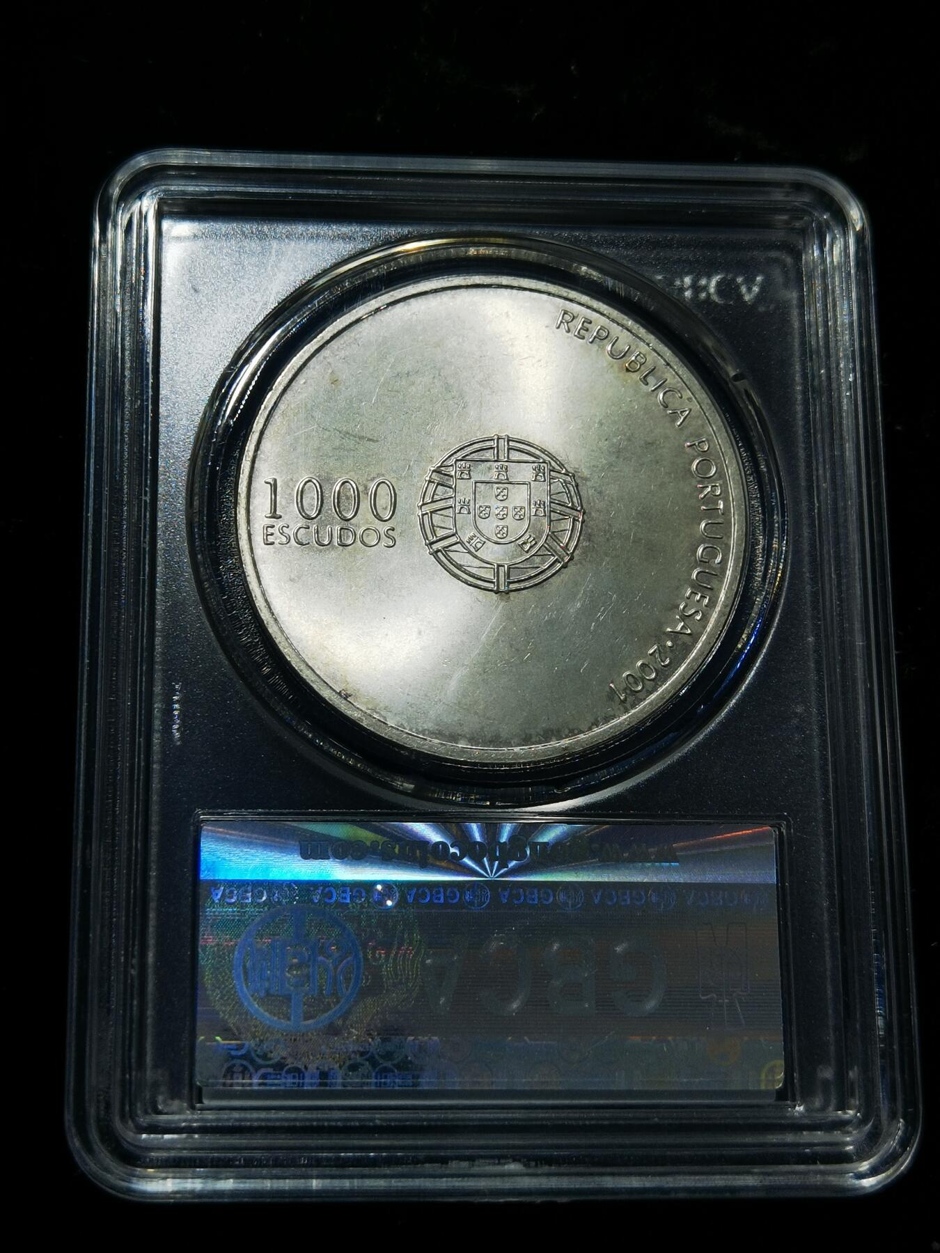 天下钱庄专场欢迎参拍 葡萄牙1000埃斯库多银币
