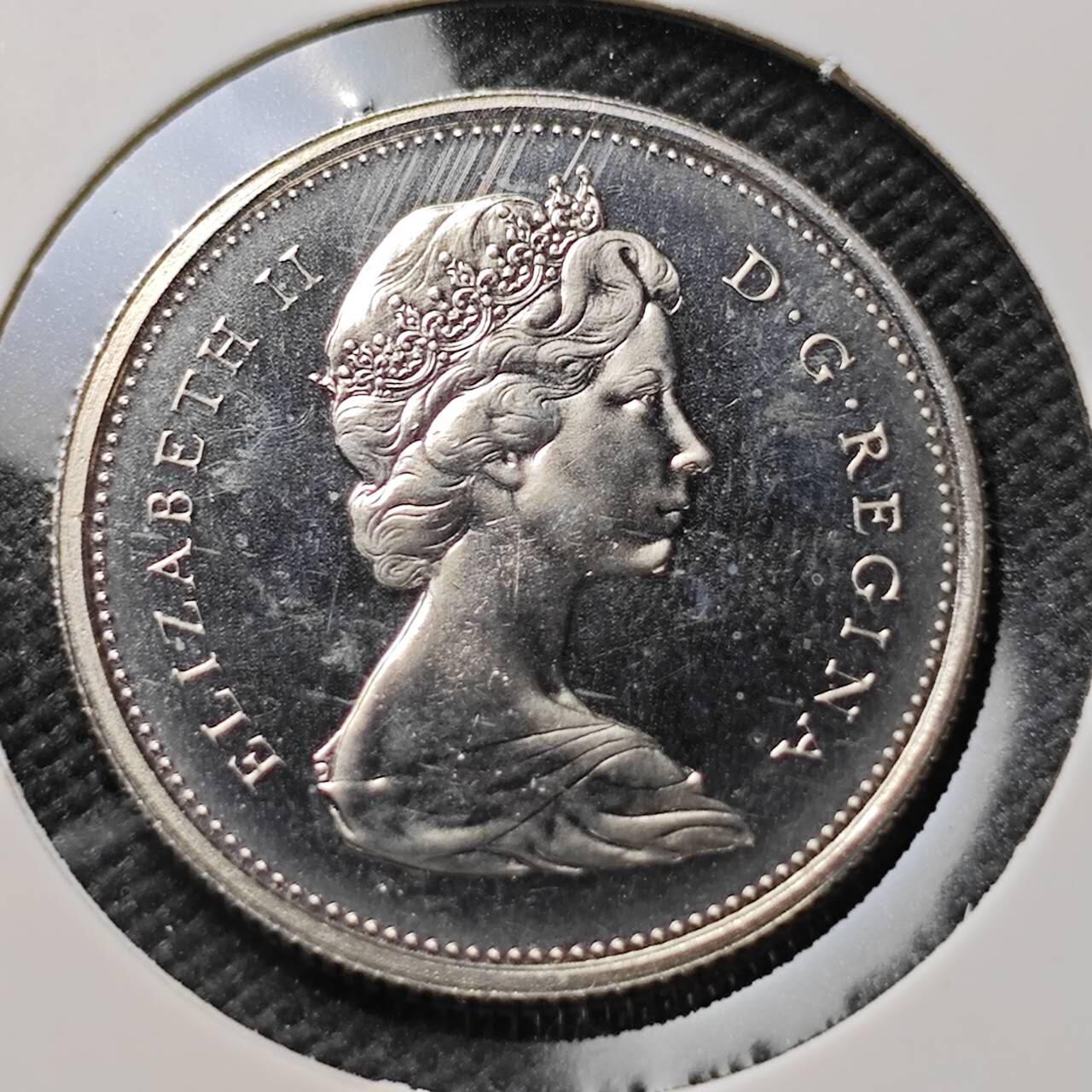 KK钱币收藏小铺  第373场  2月预留时间 周末发货  1970加拿大25分精制币