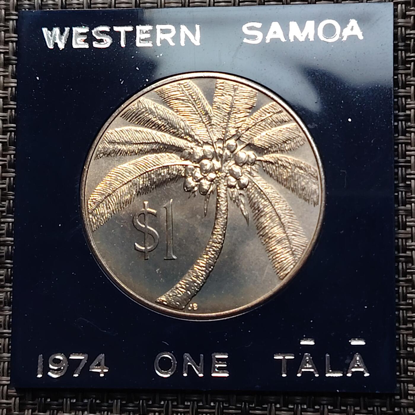 布加迪🐬～世界钱币(上海)🌾第 260 期 /  各国套币和散币 西萨摩亚群岛 1974年 1元