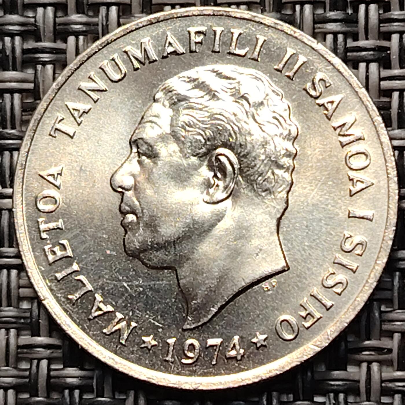 布加迪🐬～世界钱币(上海)🌾第 260 期 /  各国套币和散币 西萨摩亚群岛 1974年 10分