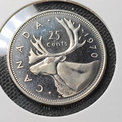 KK钱币收藏小铺  第373场  2月预留时间 周末发货 -  1970加拿大25分精制币