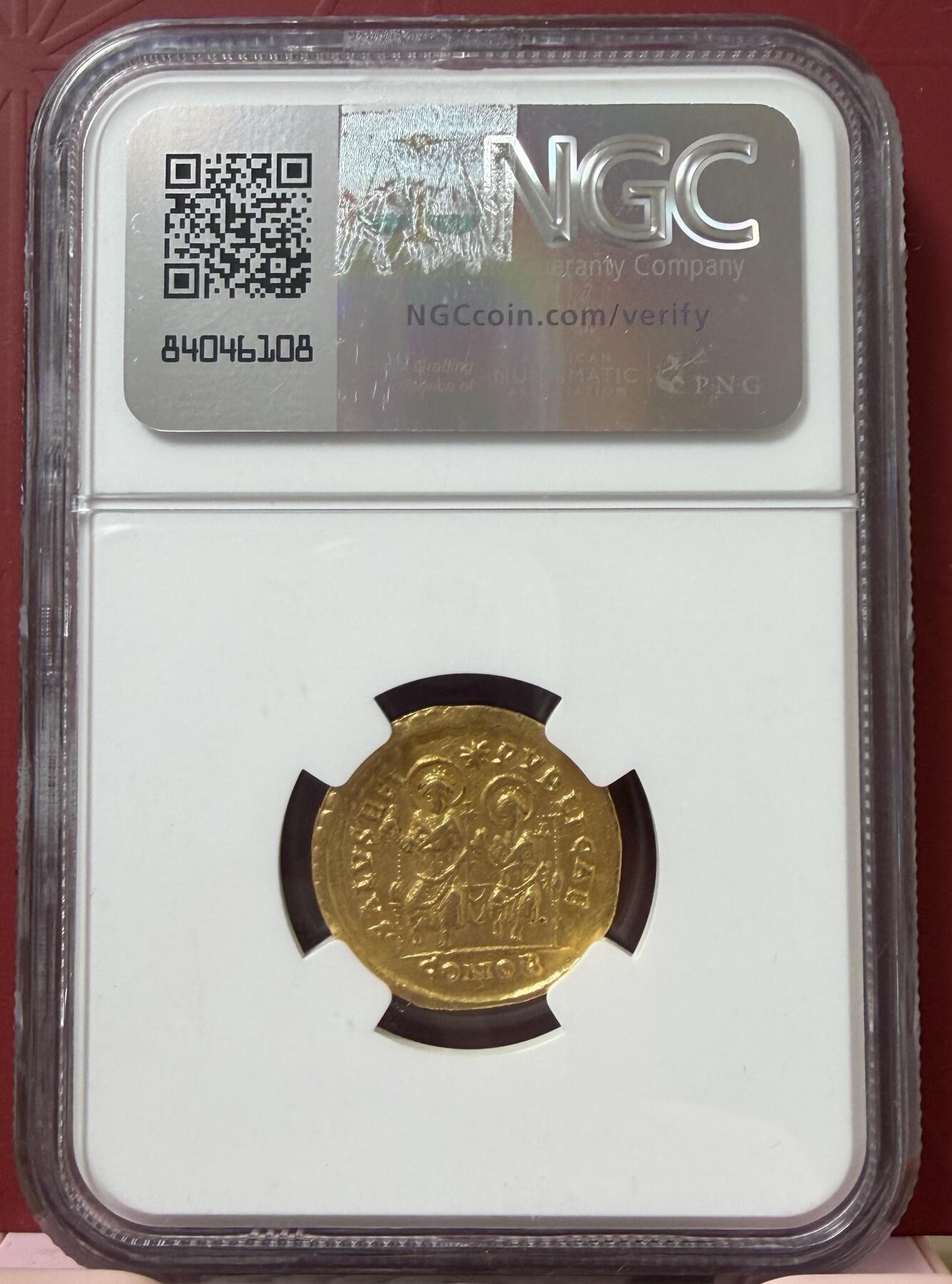 梧彩钱庄捡漏拍11月 东罗马帝国狄奥多西二世金币