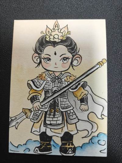 天玑星卡拍第140期《11.20周四截拍》持续收拍收评中 满赠卡需备注 - 【手绘卡】小火柴 二郎神 手绘卡