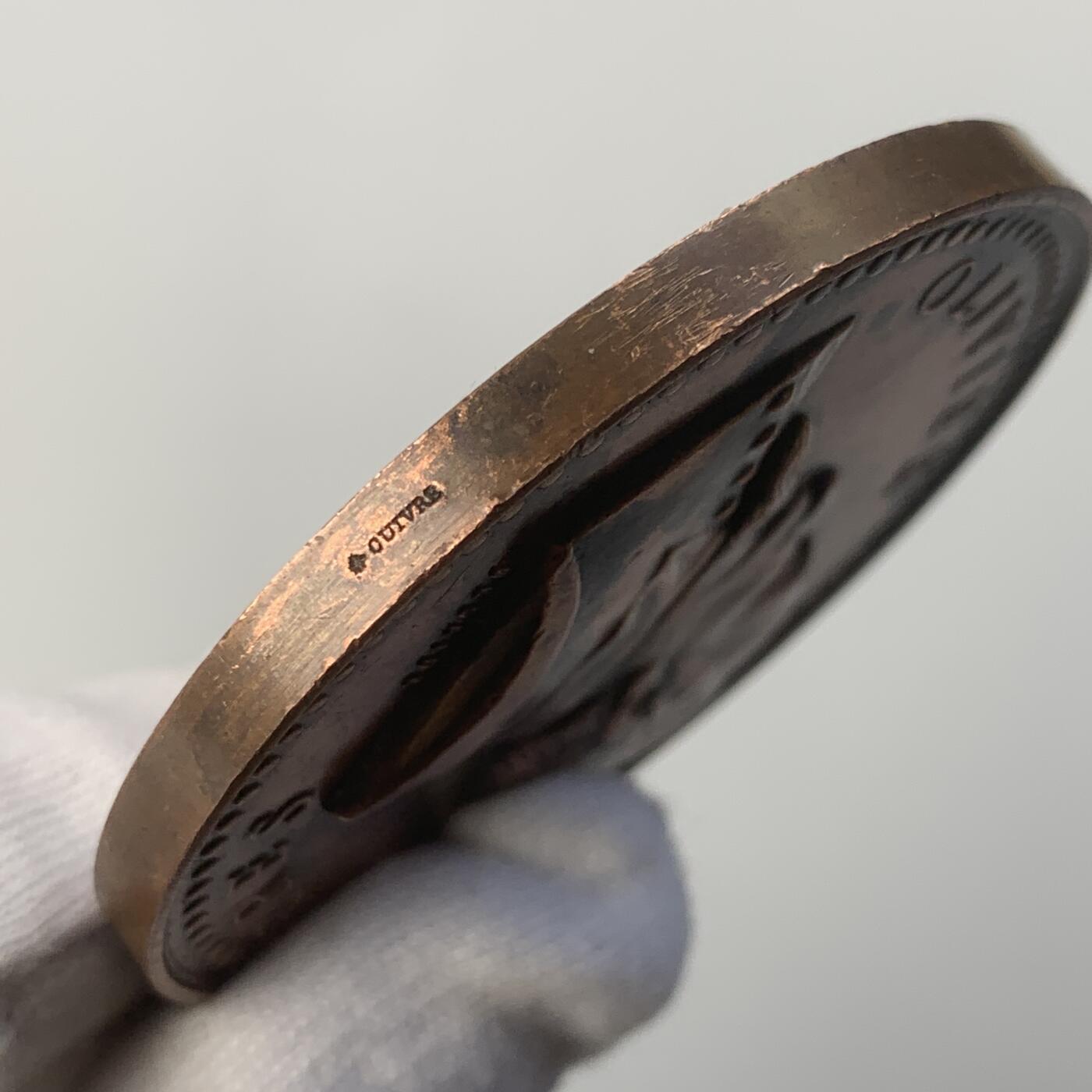 掌中浮雕-藏着的欧洲第042场 法国农业铜章，58mm，92g，蜜蜂边铭