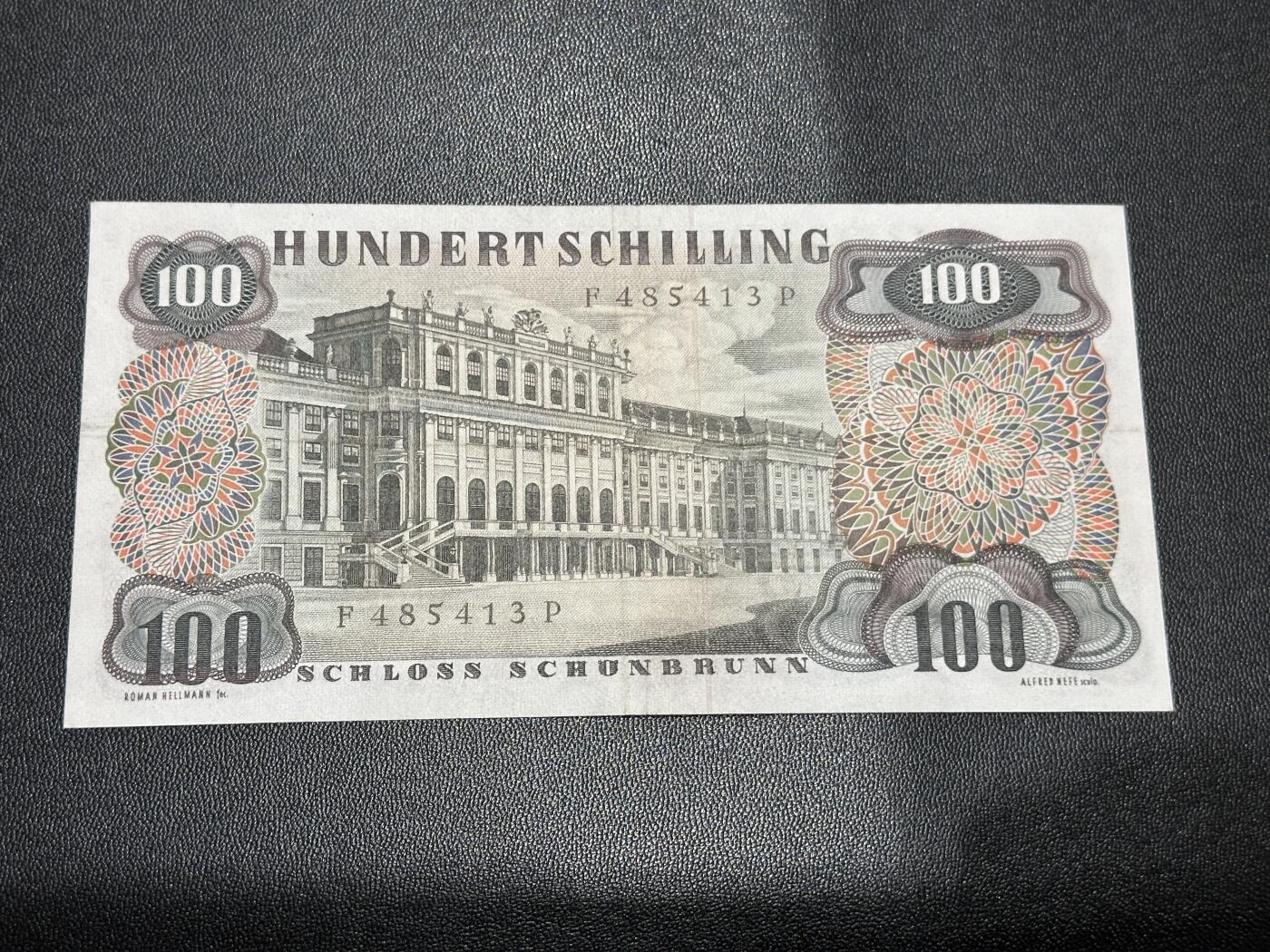 《外钞收藏家》第五百八十六期（品种丰富、精品多）（本平台长期征集拍品、欢迎藏友们联系合作） 1960年奥地利100先令 AU品相