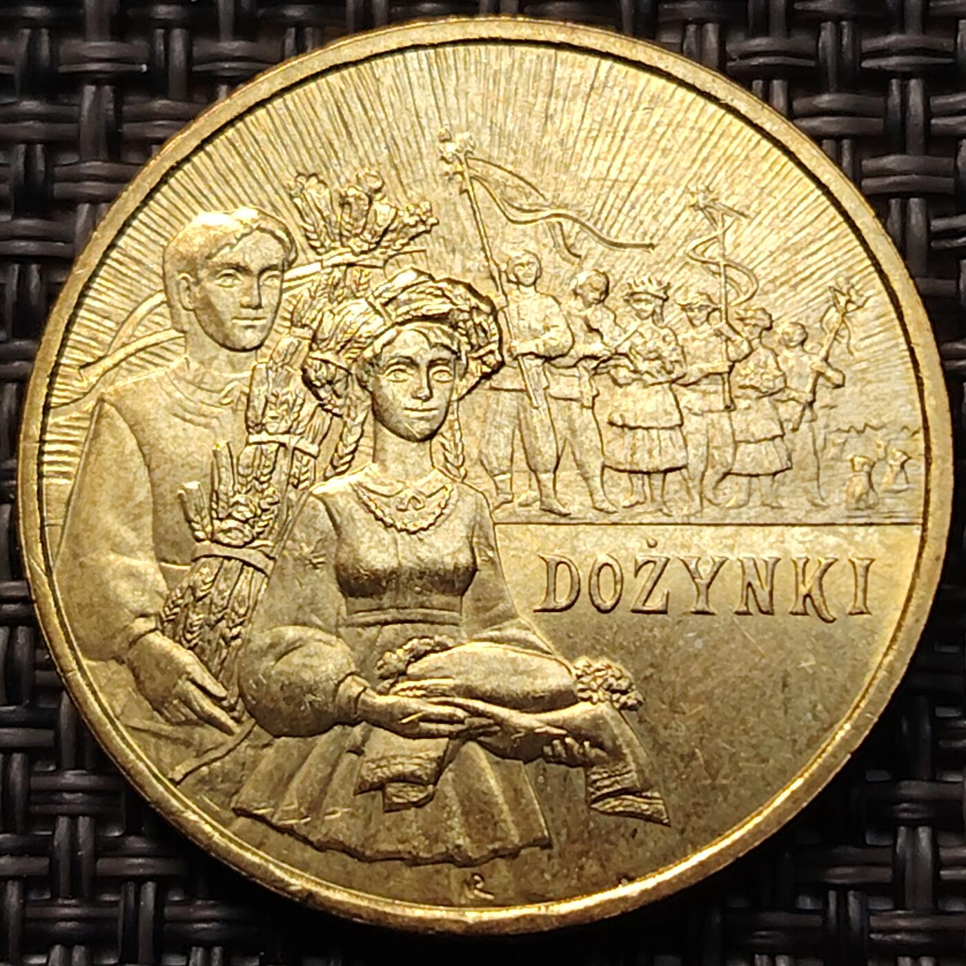 布加迪🐬～世界钱币(上海)🌾第 260 期 /  各国套币和散币 波兰🇵🇱 2004年 2兹罗提纪念币 传统民俗和节日系列 丰收节