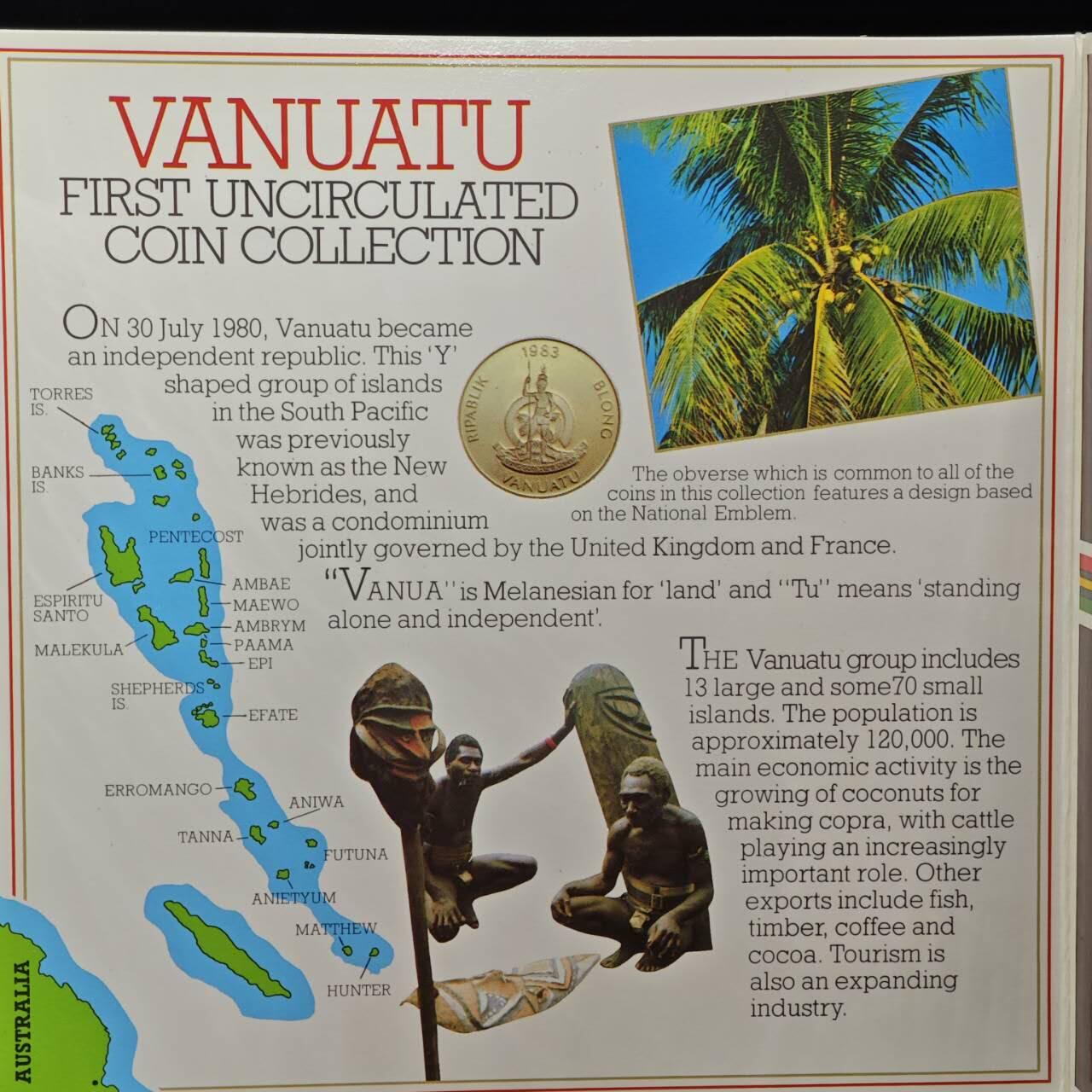 【淘币小摊】实时拍第七百九十九拍   银币套币场   满百包邮可预留二周 每周一统一发货   瓦努阿图1983年套币