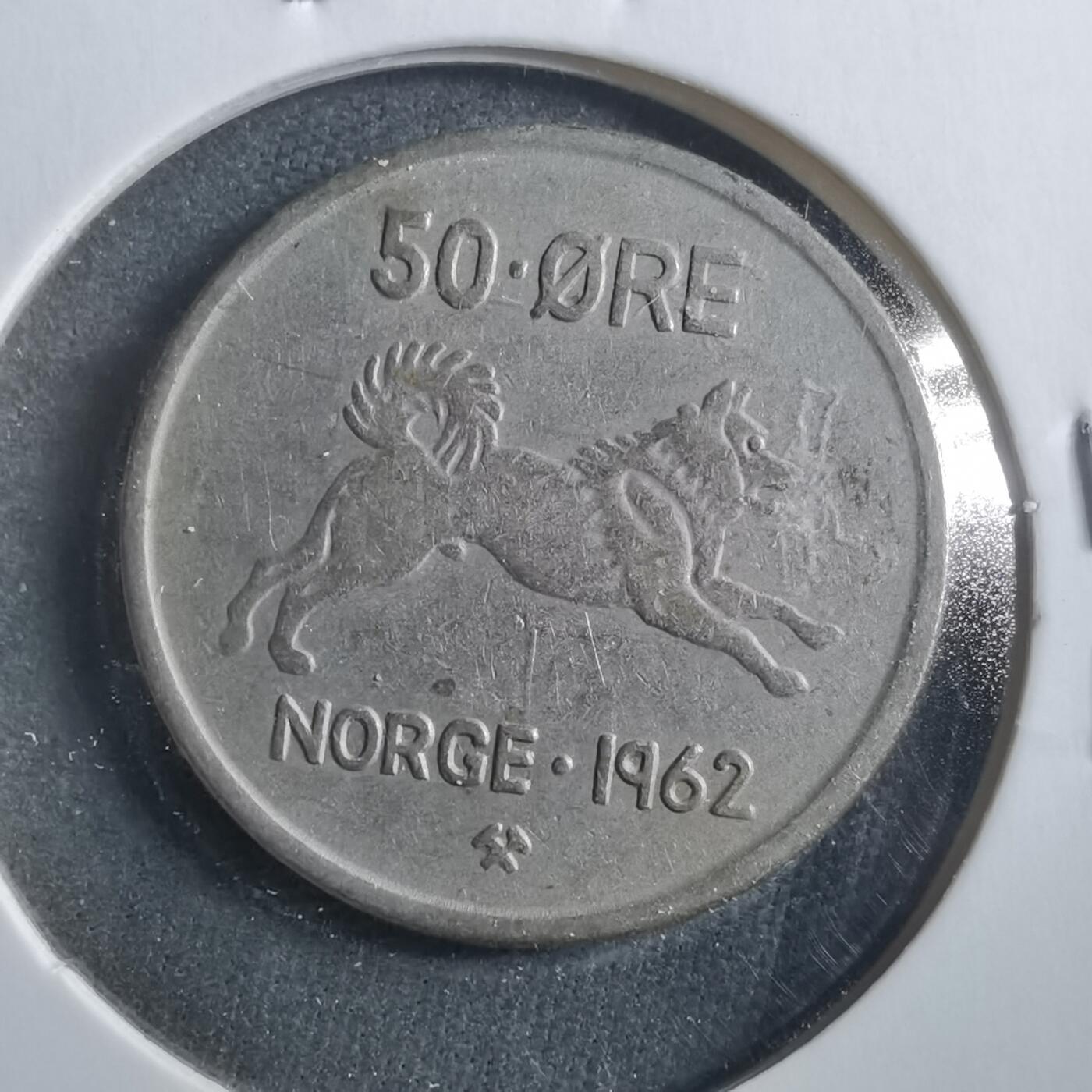 沼泽如烟--第906场 挪威1962年50欧尔