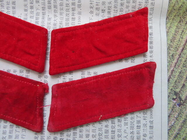 76--使用过的65早期领章两付两个版本