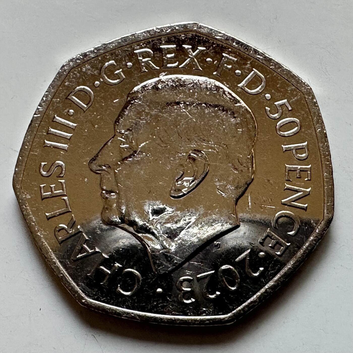 🌹外币初藏🌹🐯2025年第129场  每周二四六晚8️⃣点 接代拍 英国2023年50便士