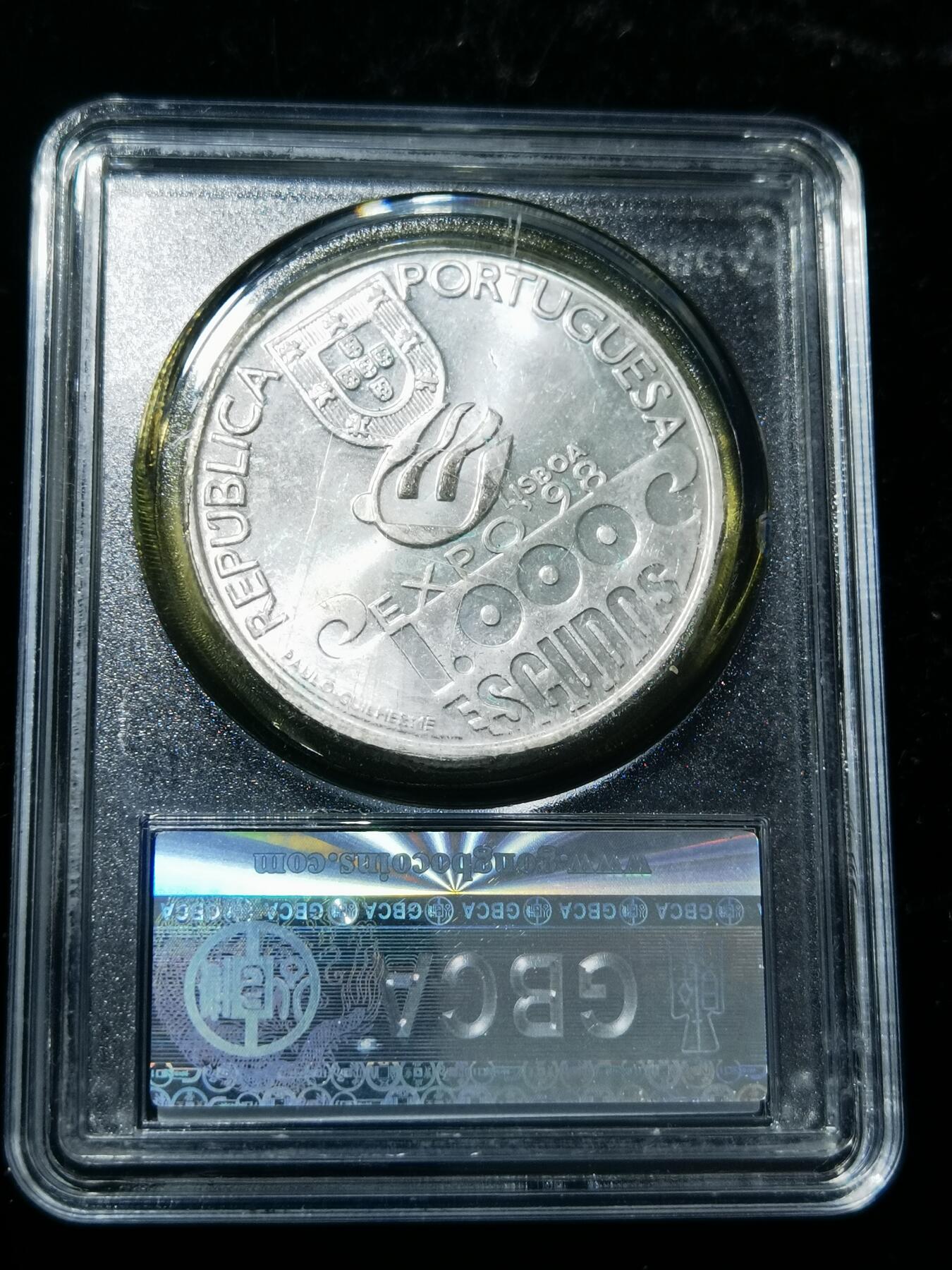 天下钱庄专场欢迎参拍 葡萄牙1000埃斯库多银币