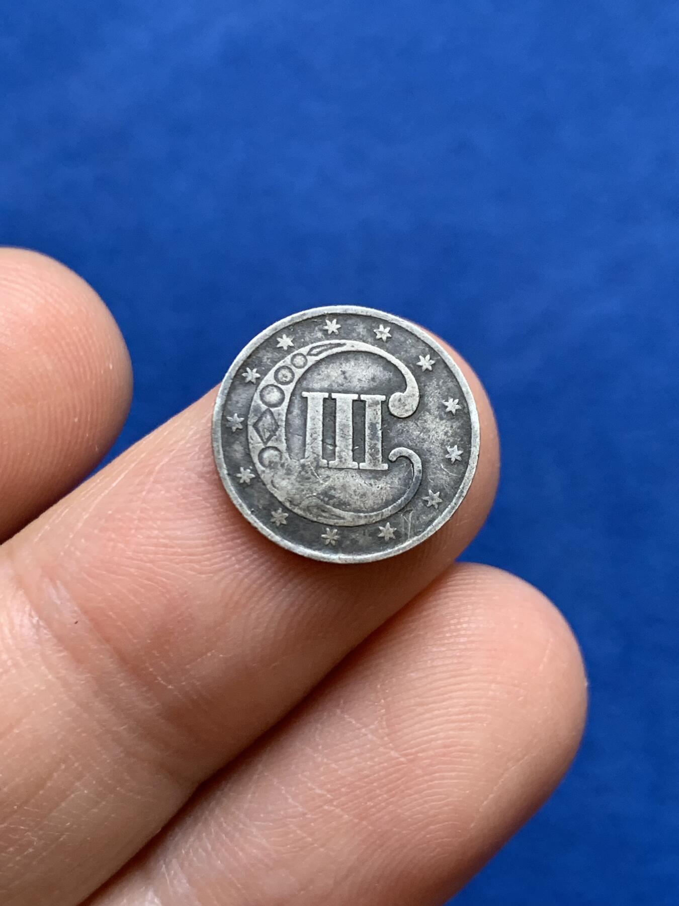 《竞宝斋》第439场 周日，周一，周二 3场连拍 （全场包邮） 美国1853年3分小银币