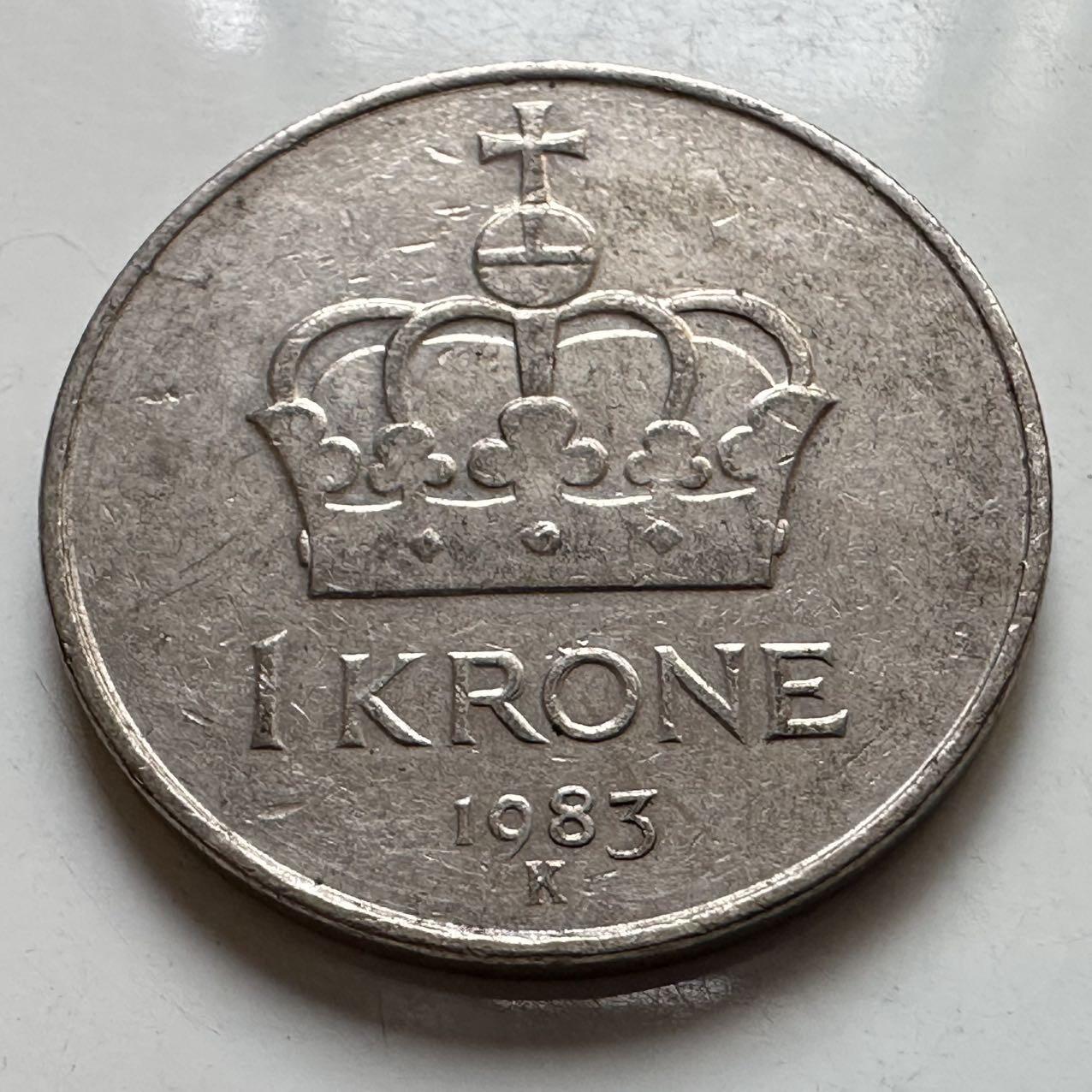 🌹外币初藏🌹🐯2025年第129场  每周二四六晚8️⃣点 接代拍 挪威1983年一克朗