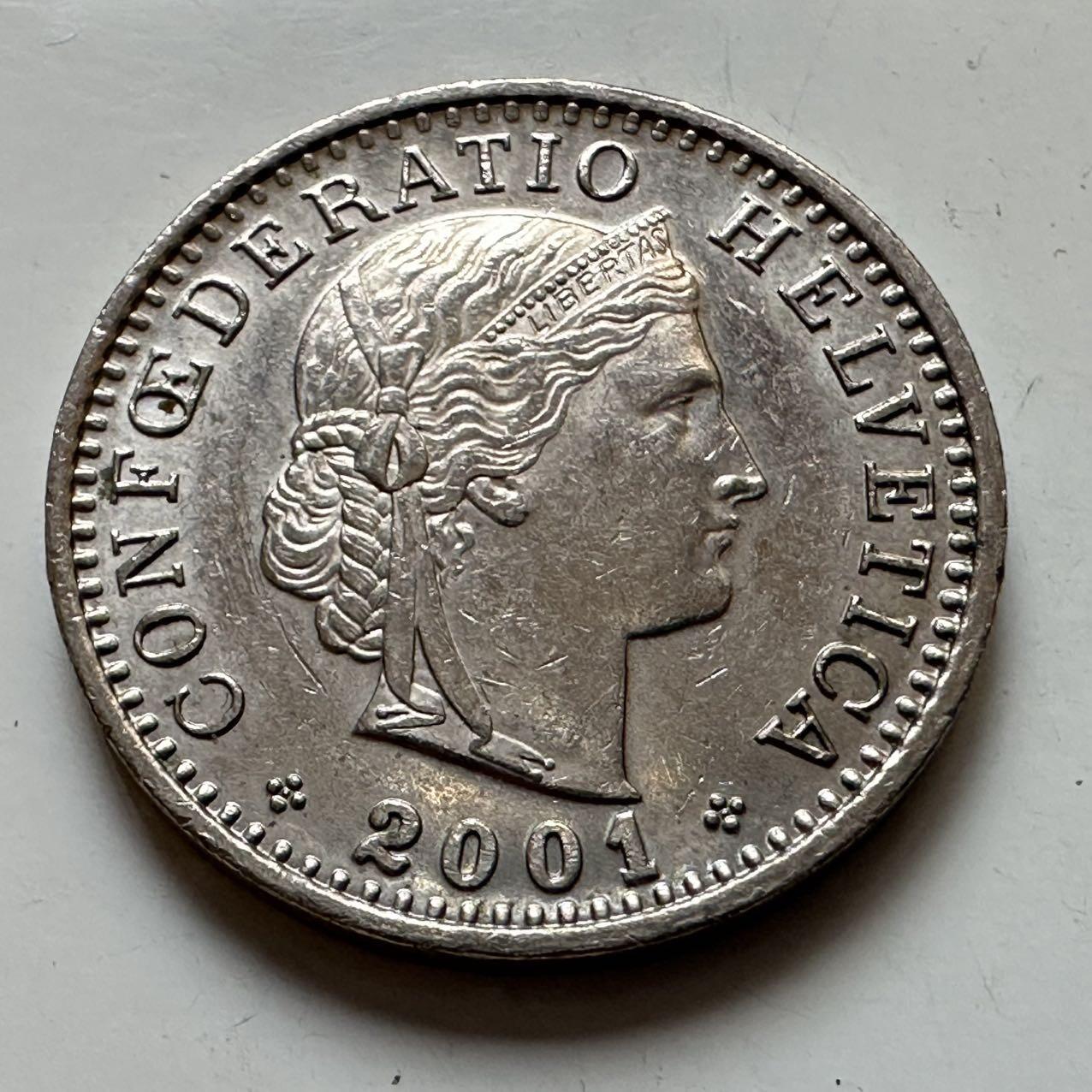 🌹外币初藏🌹🐯2025年第129场  每周二四六晚8️⃣点 接代拍 瑞士2001年20分