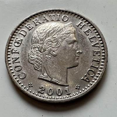 🌹外币初藏🌹🐯2025年第129场  每周二四六晚8️⃣点 接代拍 - 瑞士2001年20分