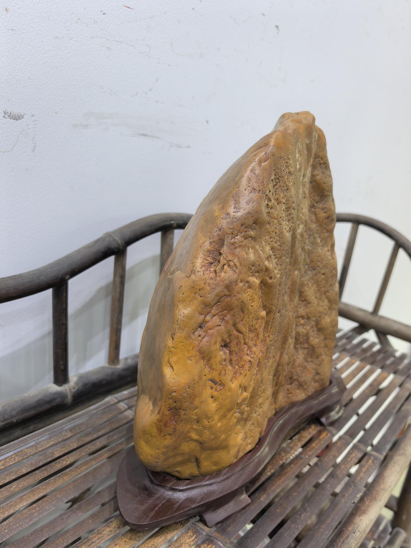 兰馨堂古玩杂项专场 老黄蜡石山子摆件