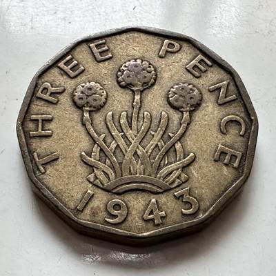 🌹外币初藏🌹🐯2025年第129场  每周二四六晚8️⃣点 接代拍 - 英国1943年三便士