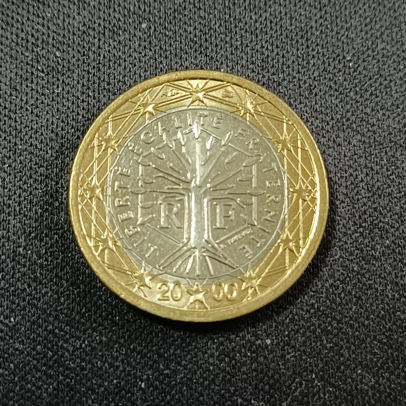 【游宝拍卖】乙巳蛇年88期 佣金1+6% 法国-1欧元 2000年 