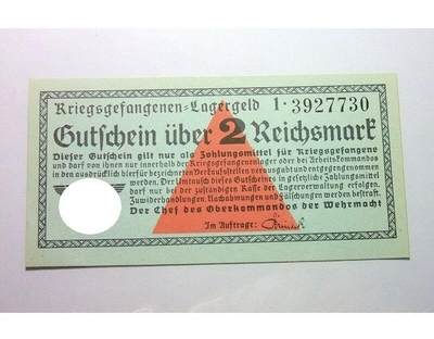 可评级 德国第三帝国1939-44年集中营战俘营2马克 原光挺版 - 可评级 德国第三帝国1939-44年集中营战俘营2马克 原光挺版