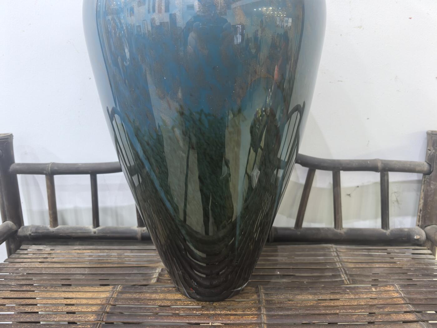 兰馨堂瓷器专场 回流大尺寸琉璃花瓶摆件