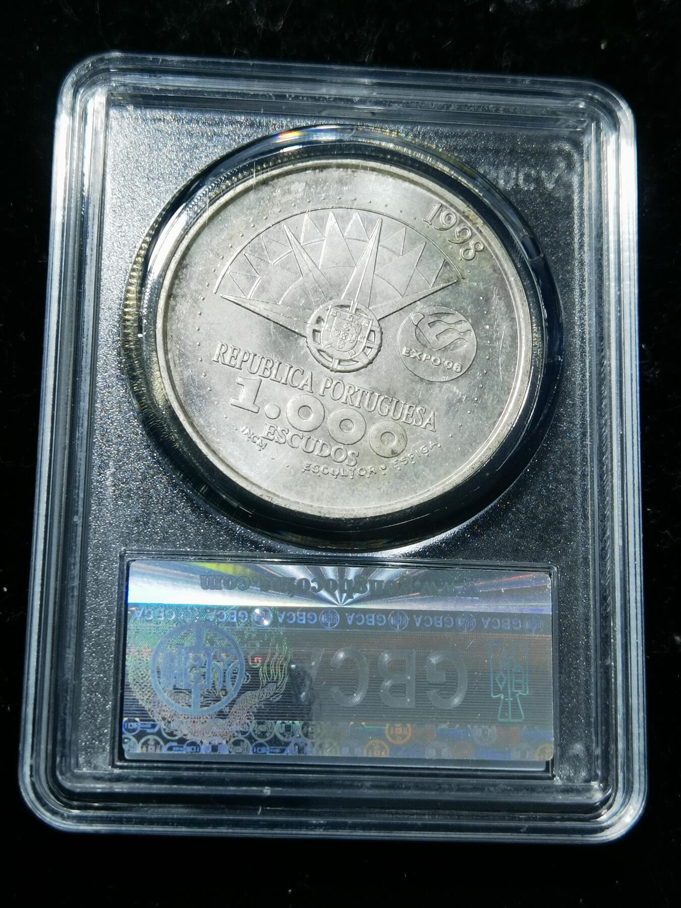 天下钱庄专场欢迎参拍 葡萄牙1000埃斯库多银币