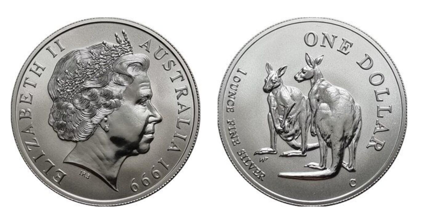 PThappally收藏第54次拍卖，英联邦地区硬币纸币 澳大利亚 1996  1元 袋鼠主题  1 盎司纯银纪念币 TQG MS 70