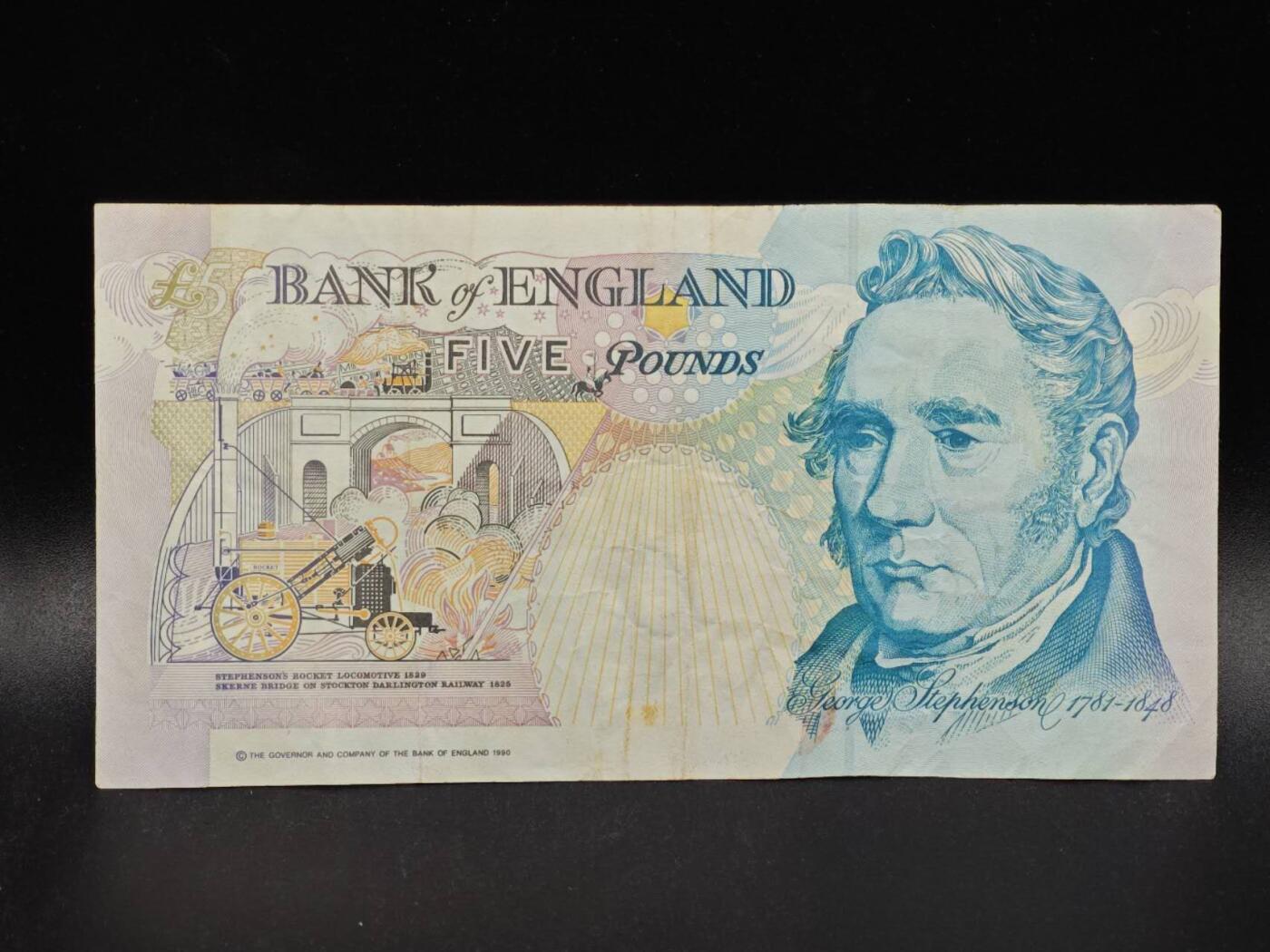 【淘币小摊】限时拍第八百拍  纸币场  满百包邮可预留两周  周一统一发货  英国1990年5镑