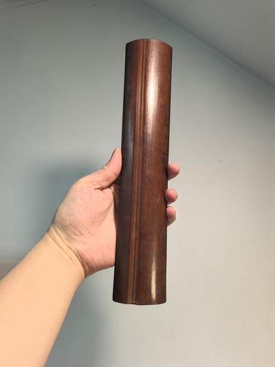 兰馨堂古玩杂项专场 - 老竹雕双面诗文素镇纸摆件 双面雕工