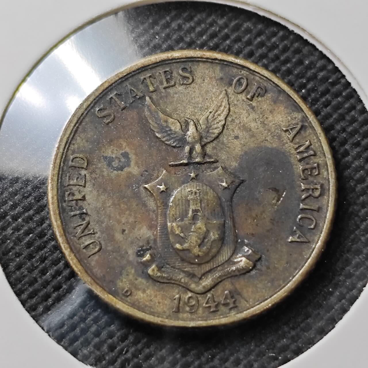 KK钱币收藏小铺  第373场  2月预留时间 周末发货  1944菲律宾10分铜币