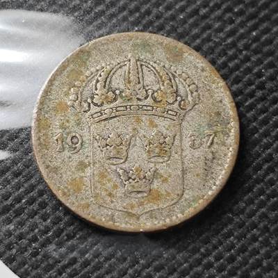 KK钱币收藏小铺  第373场  2月预留时间 周末发货 -  1937瑞典10欧尔银币