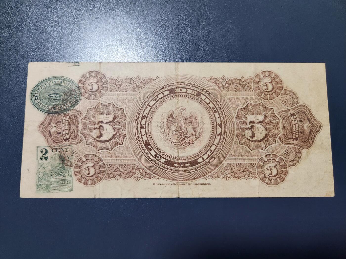 11月19号晚上8点 外国纸币自动截拍第61场 墨西哥1914年5 老古董