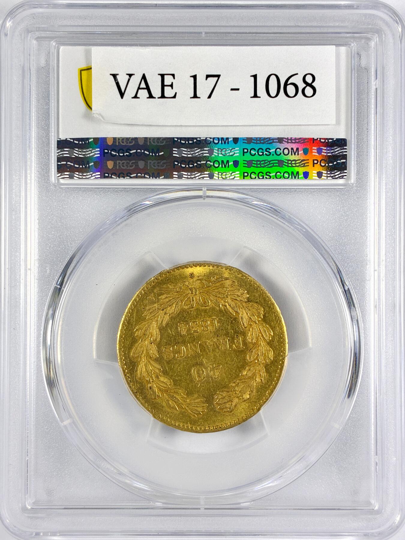 【雨安】【世界币章116期-评级币专场】2025-11-22 周六 19:30 保真【直播拍卖】 [金币] France 法国 40法郎 1834年 菲利普  PCGS-MS61