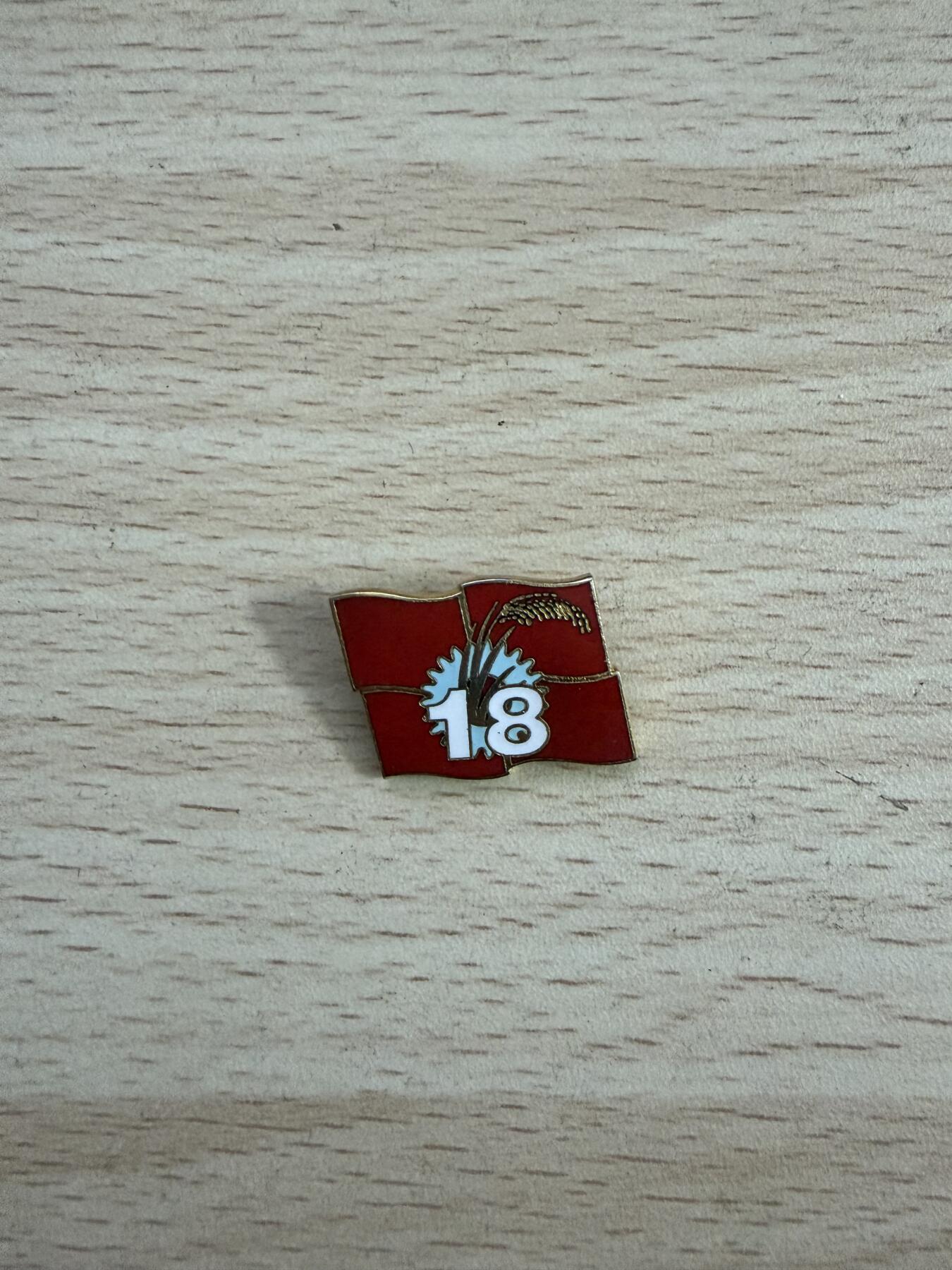 日本 日本共产党第18次大会代表证章  勋章奖章徽章帽章纪念章符号 品相如图 非偏远地区包顺丰 二手物品售出不退不换