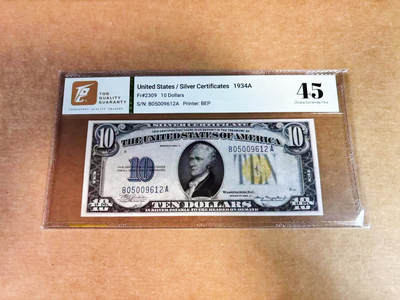 【Blue Auction】世界纸币精拍第752期——18级TOP拍卖/信誉/品质/专业/高效💫 - 【无47】美国 1934A10美金 北非券 TQG45
