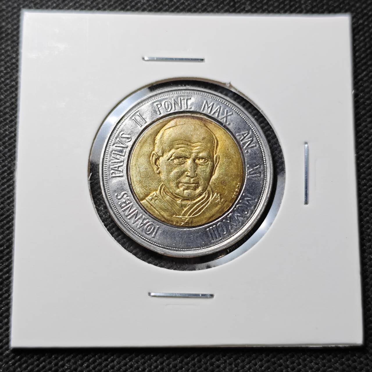 KK钱币收藏小铺  第373场  2月预留时间 周末发货  梵蒂冈500里拉 好品