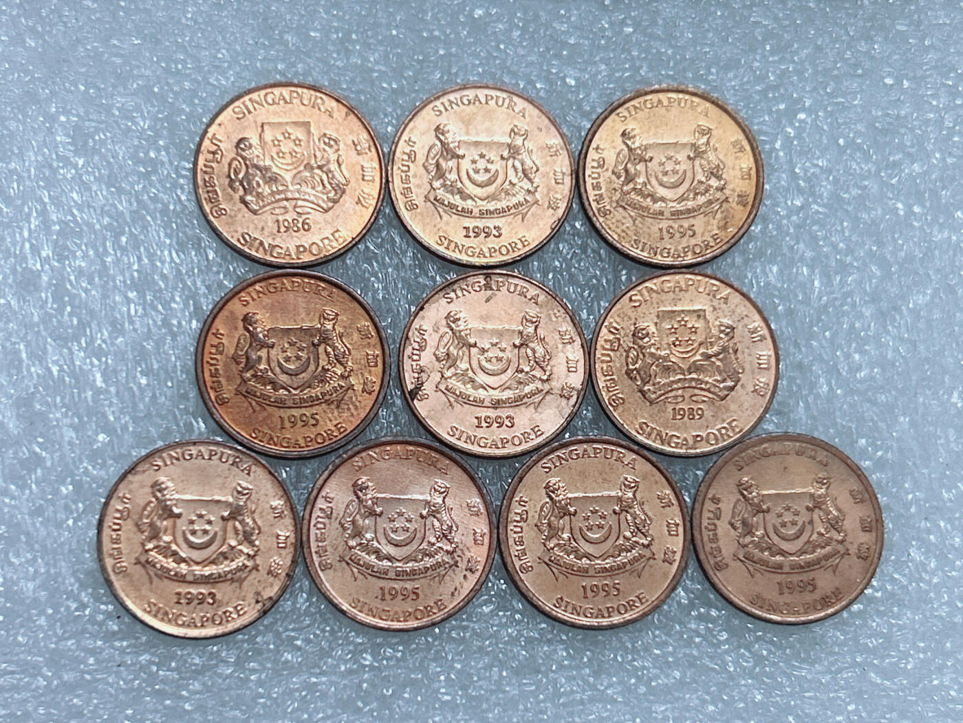 第一海外回流一元起拍收藏 散集专场  第269期 新加坡1分硬币 10枚