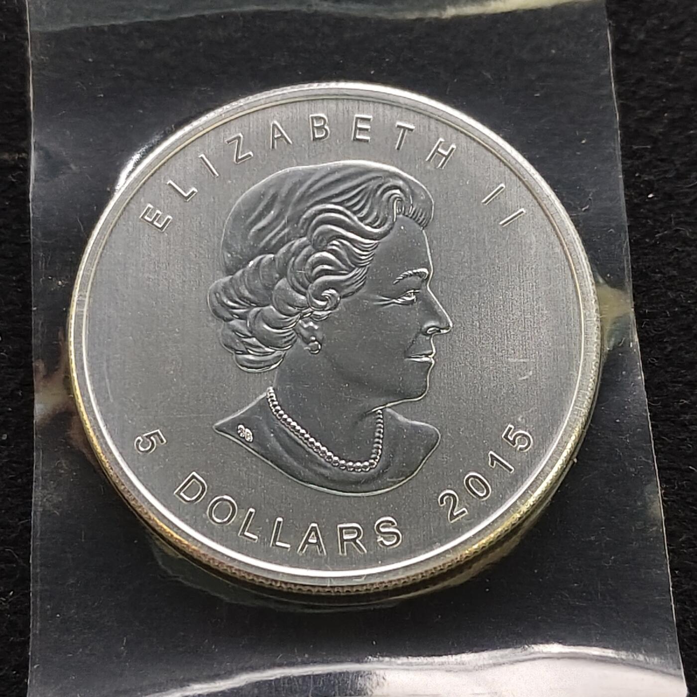 【全场包邮】纯粹捡漏拍479场（免费代拍第16场） 加拿大2015年5元招财进宝1盎司（38毫米31.1克）9999纯银币